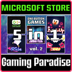 ONE BUTTON GAMES 5-IN-1 VOL. 2 (WINDOWS) PC (WIN) КЛЮЧ/