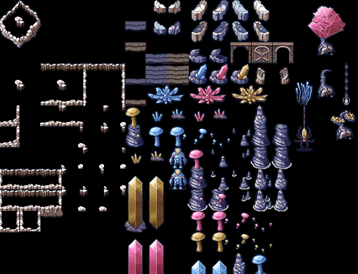 RPG Maker MZ - Crystal Cavern Asset Pack DLC