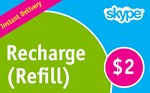 🔥🔥 Пополнение счета Skype на 2 доллара США (Skype)