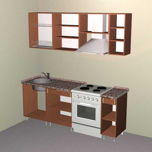 The project is a direct cuisine, length 2100mm.
