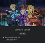 *SWORD ART ONLINE Last Recollection*PS4/PS5*ТУРЦИЯ*
