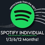 **1-12 МЕСЯЦЕВ SPOTIFY PREMIUMИ ндивидуально/дуэт**