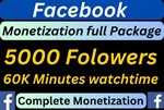 Монетизация Facebook 5000 подписчиков на странице и 60
