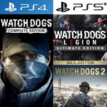 Watch Dogs 1 & 2 + Legion PS4|5* Аренда от 10 дней