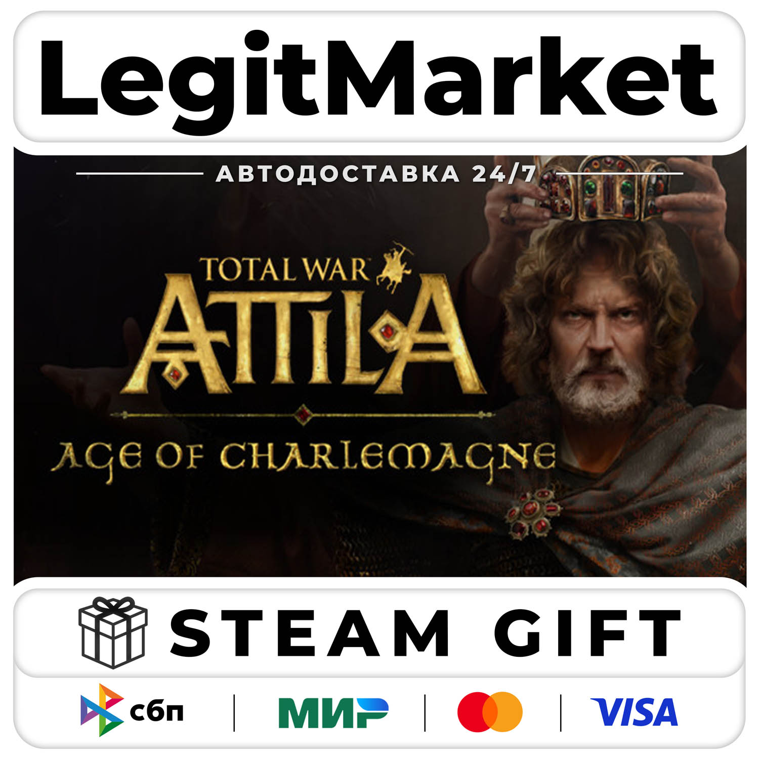 DLC Total War: ATTILA - Age of Charlemagne Campaign Pack / Steam АВТО / РУ + МИР фото 1