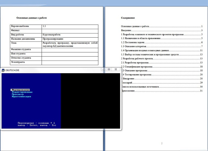 Разработать программу, представляющую собой эмулятор БД