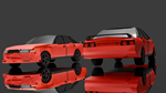 3D модель разбитого Nissan Skyline r32 low-poly