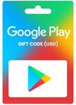 GOOGLE PLAY США (5-200) ПОДАРОЧНЫЕ КАРТЫ/БЫСТРАЯ/0% FEE