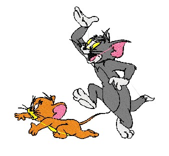 Детская машинная вышивка "Tom and Jerry"