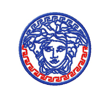 Машинная-Компьютерная Вышивка логотип  "Versace"