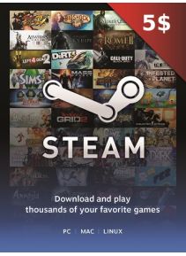 Buy STEAM WALLET GIFT CARD 5$ GLOBAL BUT NO ARGENTINA and download