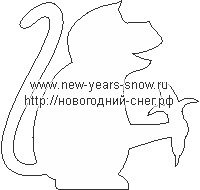 Трафарет обезьяны (символ 2016 года)