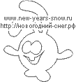 Трафарет зайца Кроша (символ 2011 года).