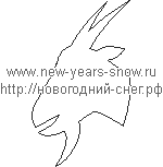 Трафарет козы (символ 2015 года)