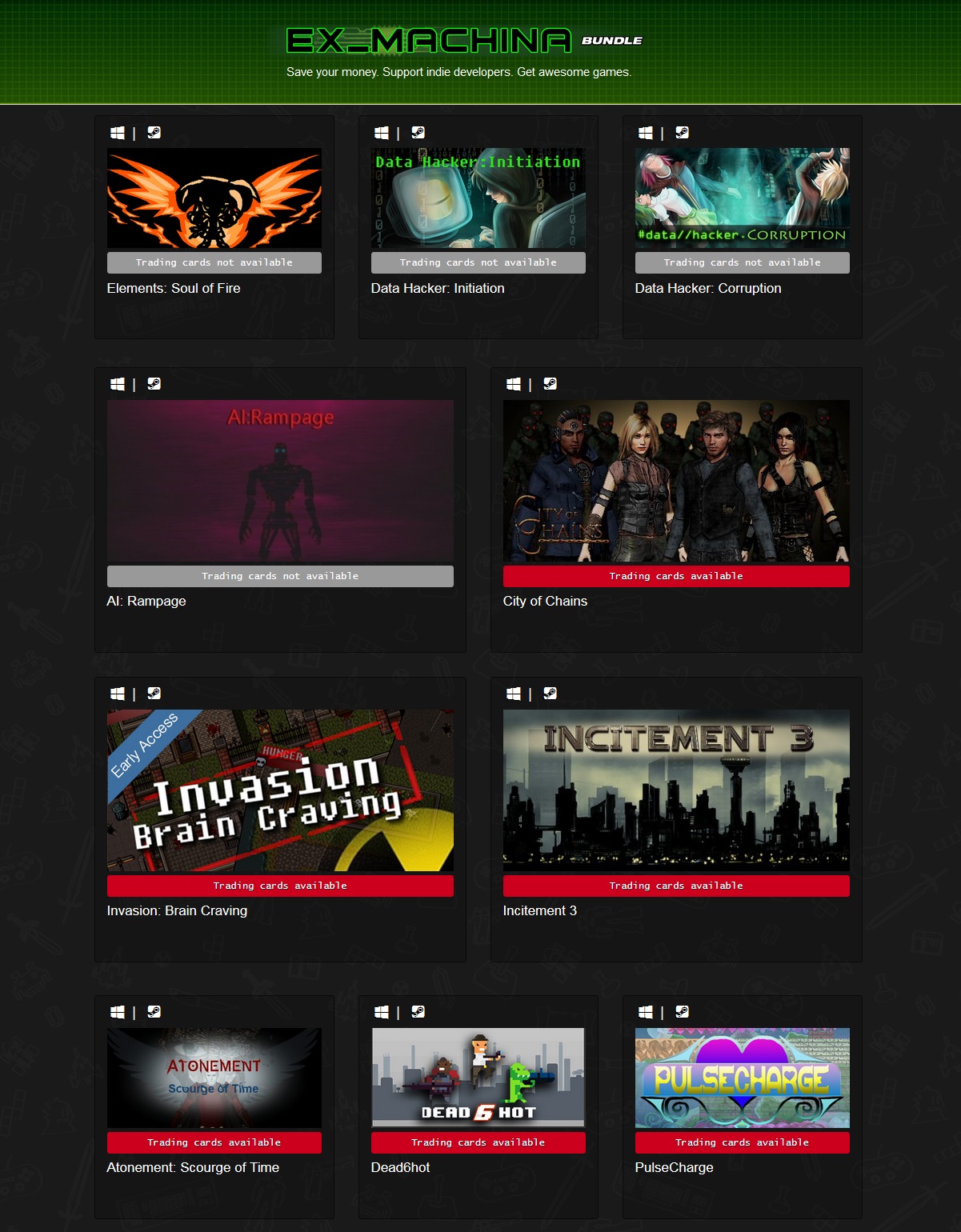 Indie Gala Ex_Machina Bundle (10 Steam )