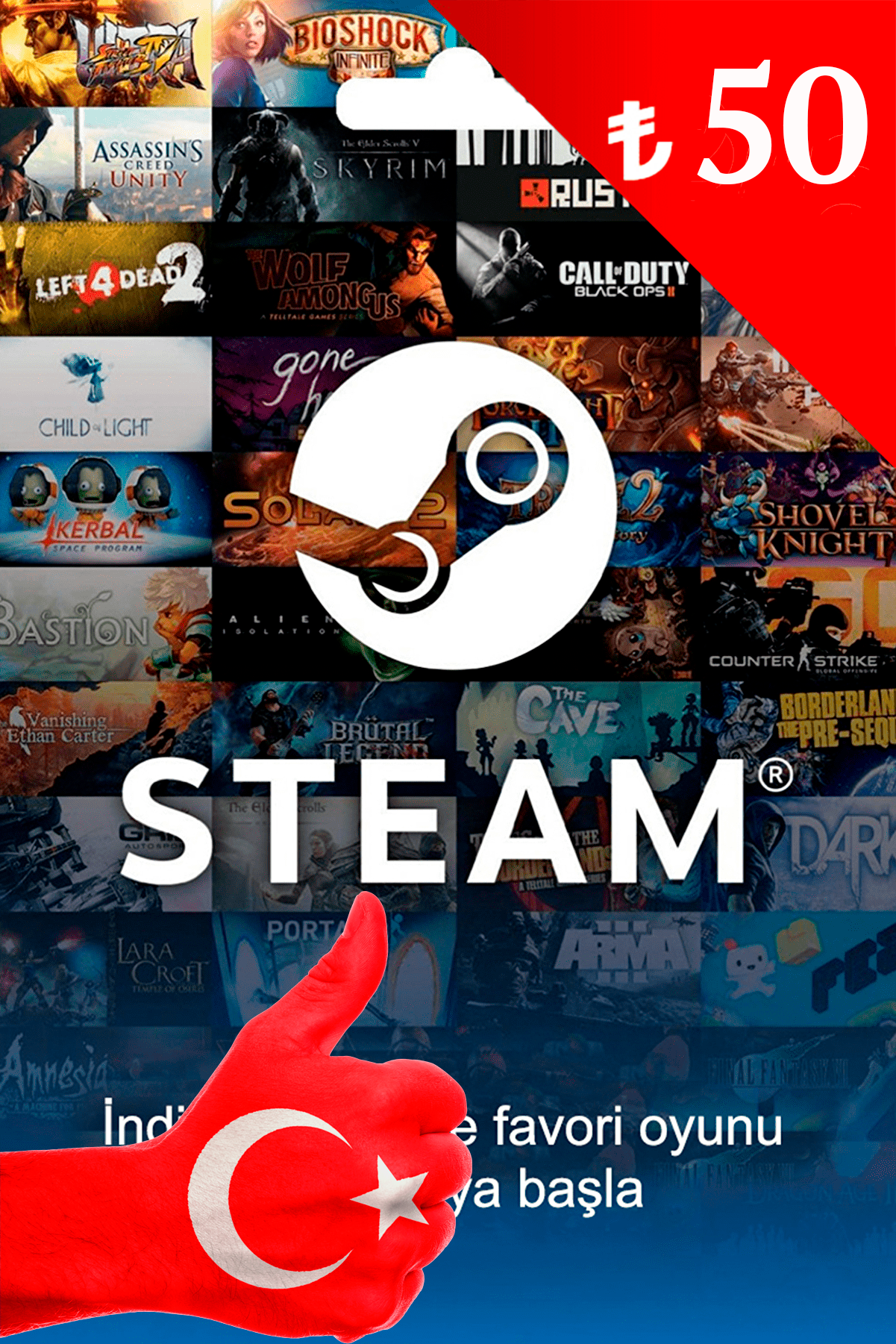 Подарочная карта steam турция