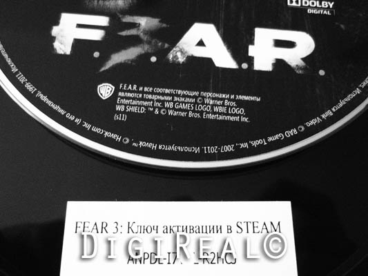 FEAR 3. Steam. Region Free. The key to the new disk.