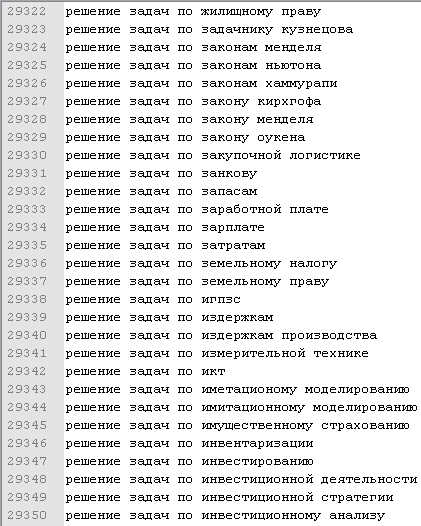 База ключевых слов по теме "Решение задач"