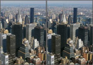3D (стерео) фотографии Нью-Йорка, обнаженной натуры.