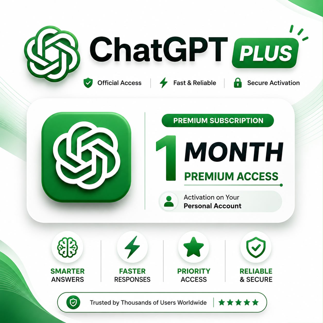 ChatGPT Plus Personal Account | 1 Month | GPT-6 Access | Private Account photo 1