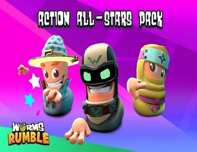 Worms Rumble: DLC Action All-Stars Pack (Steam KEY)