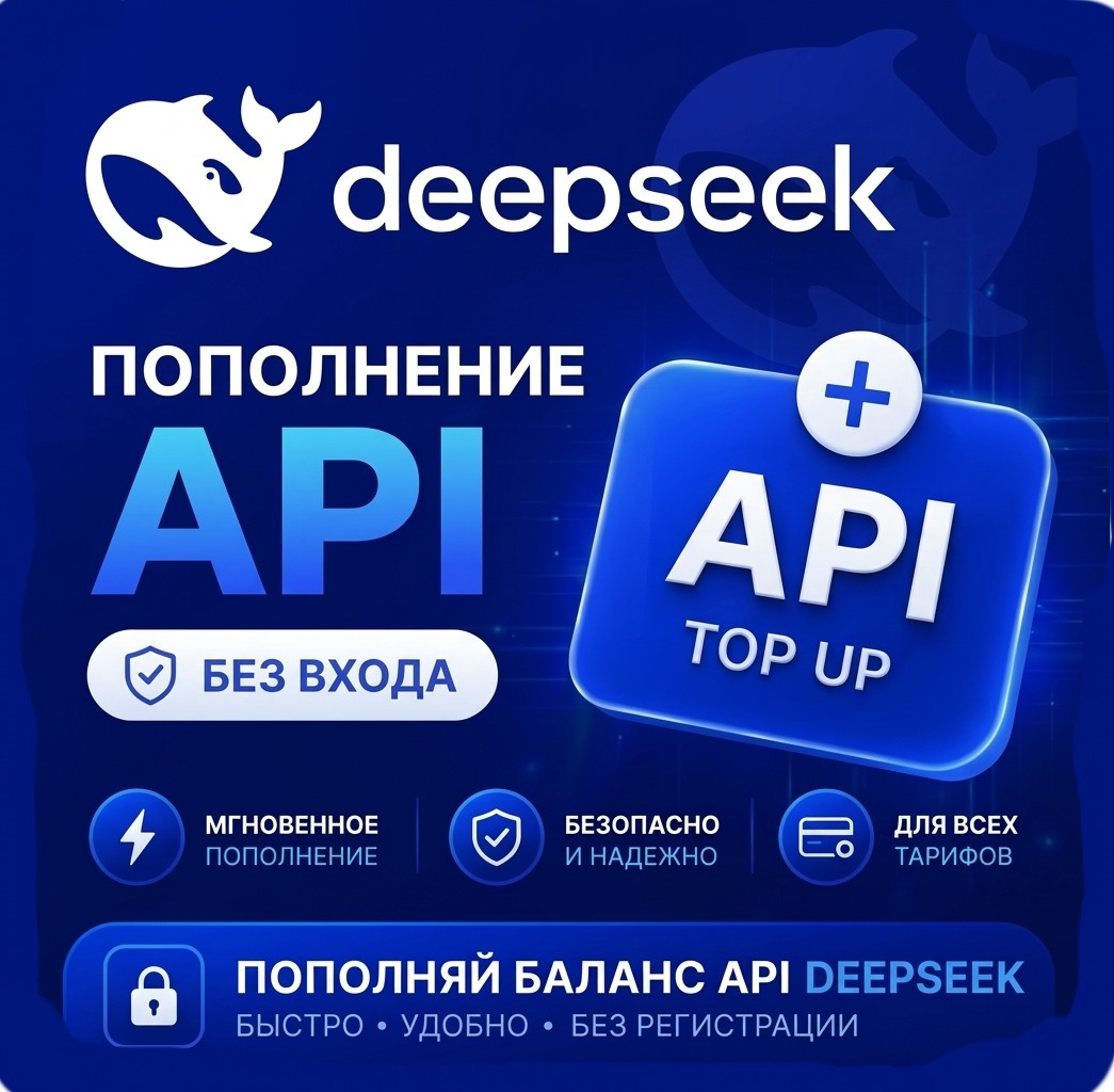 Пополнение баланса Deepseek API • Без входа фото 1