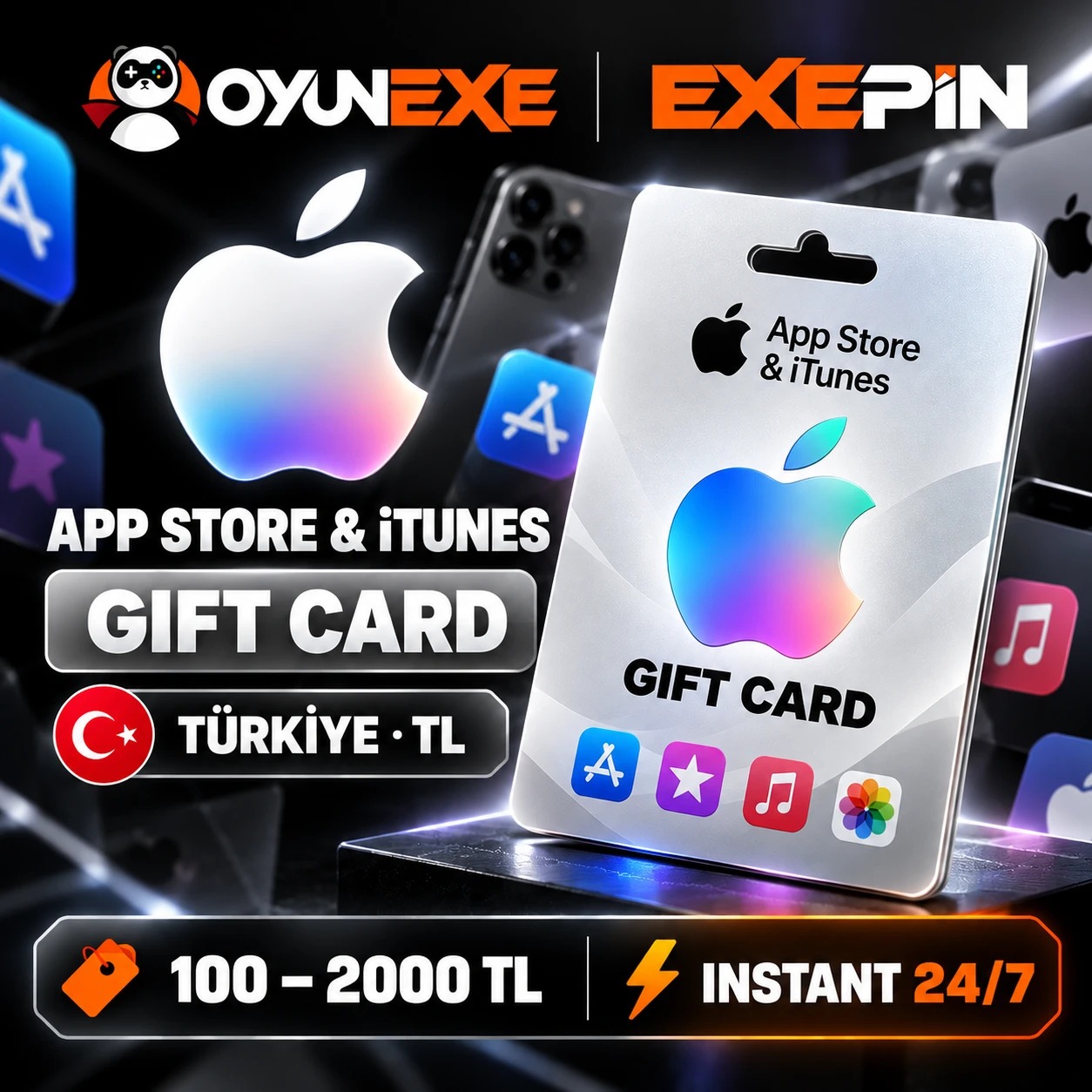 🇹🇷 App Store & iTunes Gift Card Турция 100–2000 TL | Моментально 24/7 фото 1