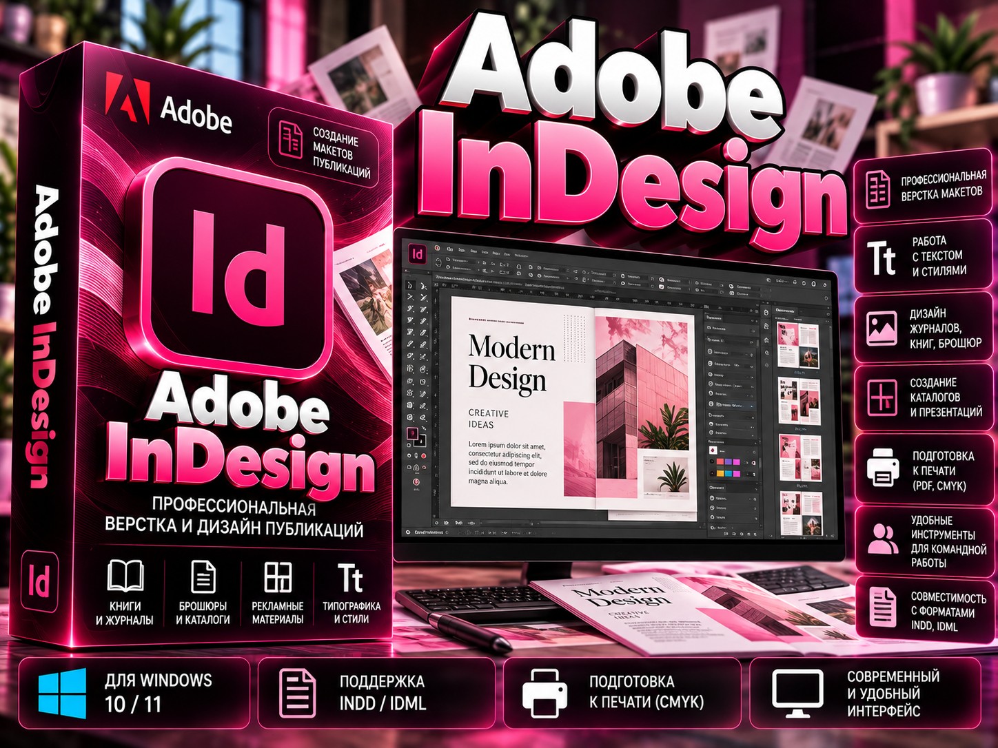 🎨 Adobe InDesign for Windows — Professional Layout Design | Books, Magazines, Catalo photo 1