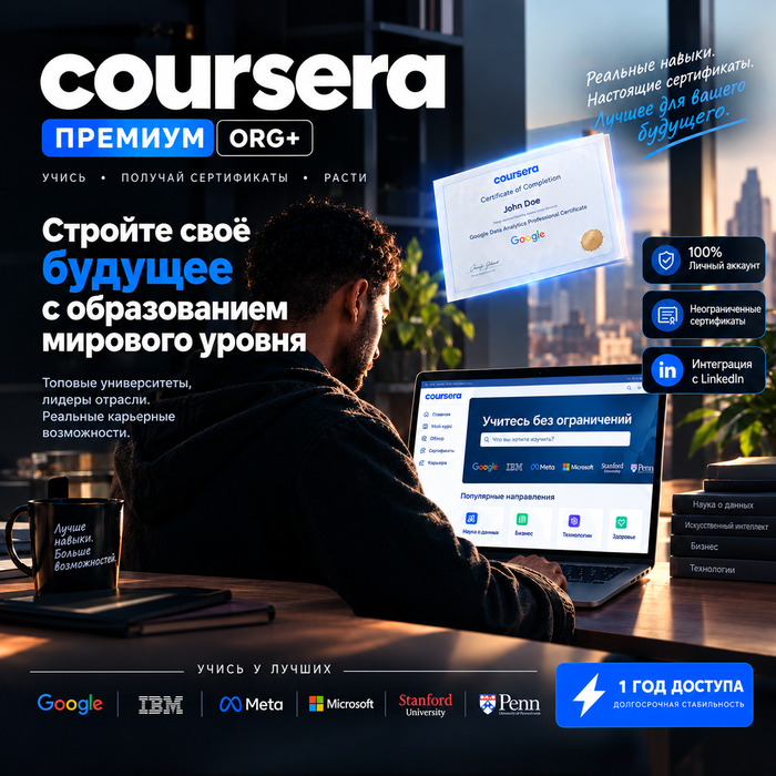 📕 Coursera Premium (Org+) • 12-Month Access (Unlimited Certificates) photo 1