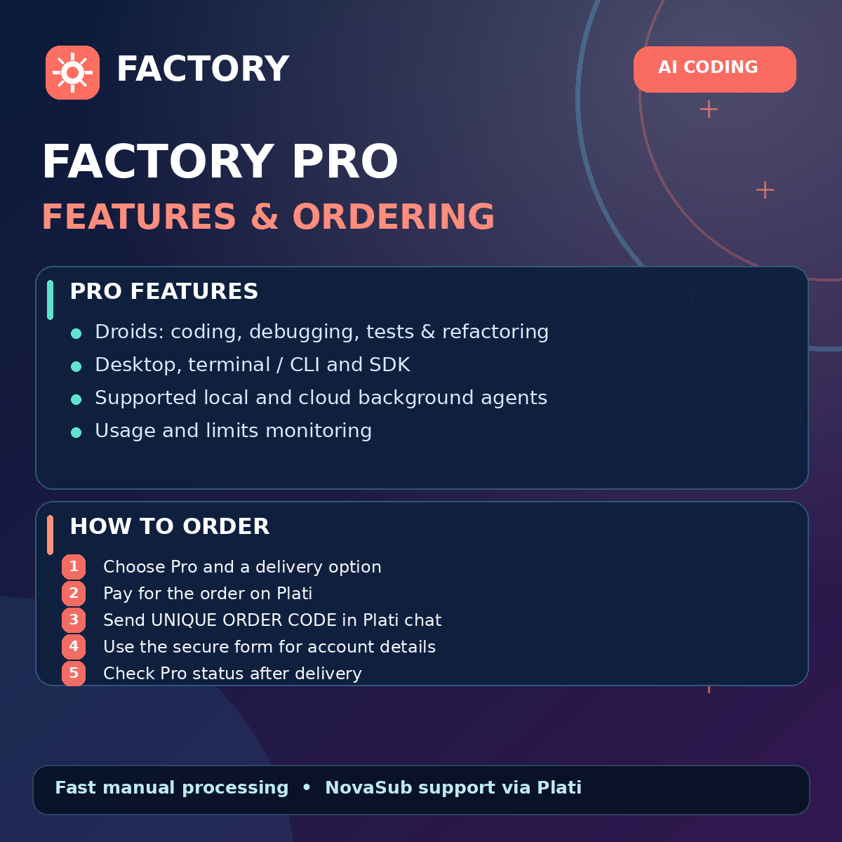 Factory AI Pro | 1 месяц | Droid для программирования | Аккаунт / Апгрейд фото 3
