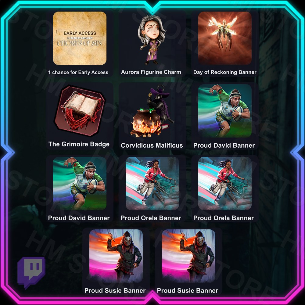 DEAD BY DAYLIGHT • 11 REWARDS • Into The Rainbow 2026 • TWITCH DROPS • AUTO-DELIVERY photo 1
