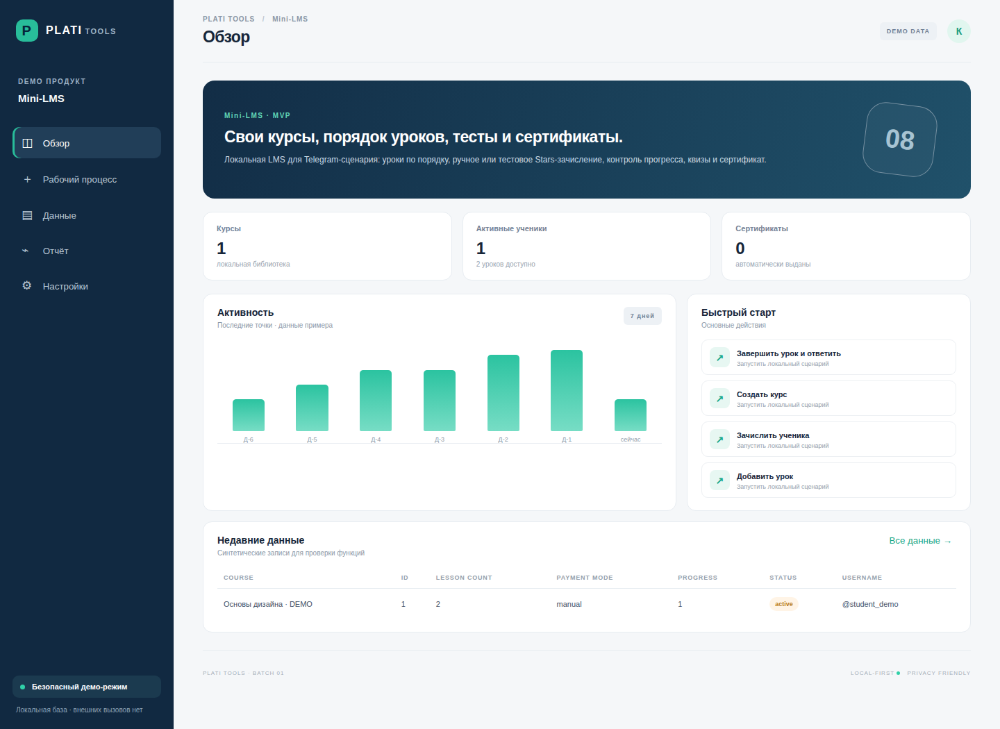 Mini-LMS — исходный код фото 3