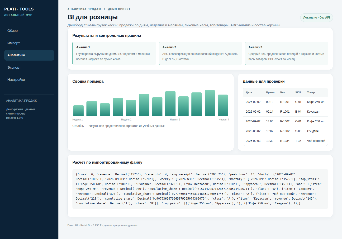 Retail BI — BI для розницы — source code photo 3