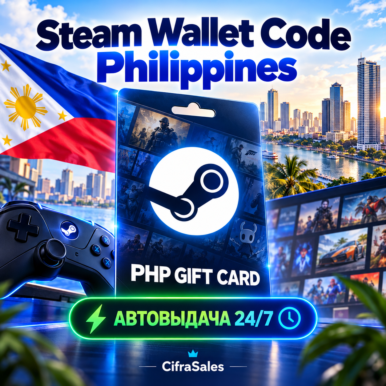 Steam Wallet Code Philippines — PHP GIFT CARD | Code | Instant Delivery 24/7 photo 1