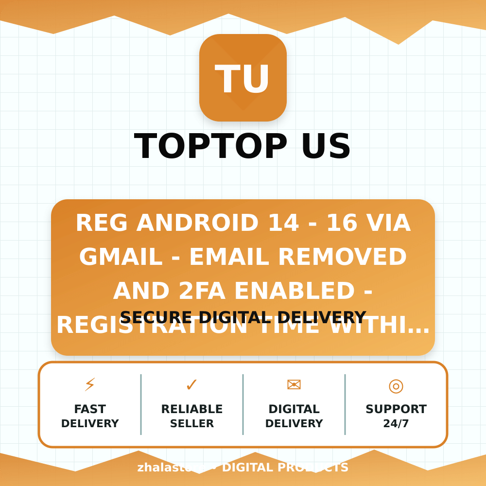 TOPTOP US REG ANDROID 14 - 16 via Gmail - email removed and 2FA enabled - registratio photo 1