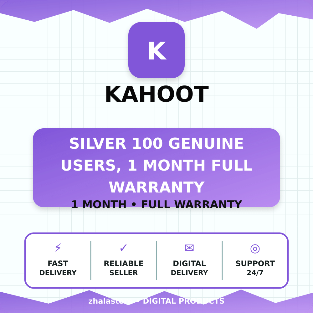 Kahoot Silver 100 genuine users, 1 month full warranty photo 1