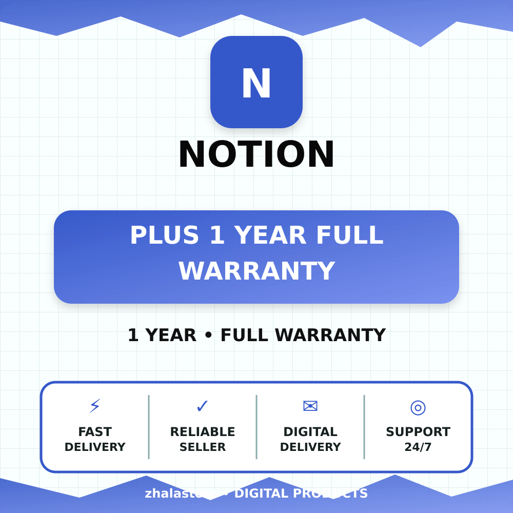 Notion Plus 1 year full warranty photo 1