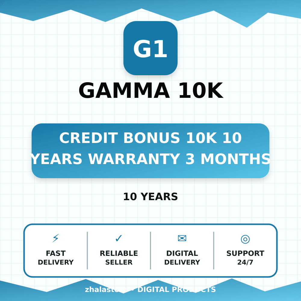 gamma 10k credit bonus 10k 10 years warranty 3 months photo 1