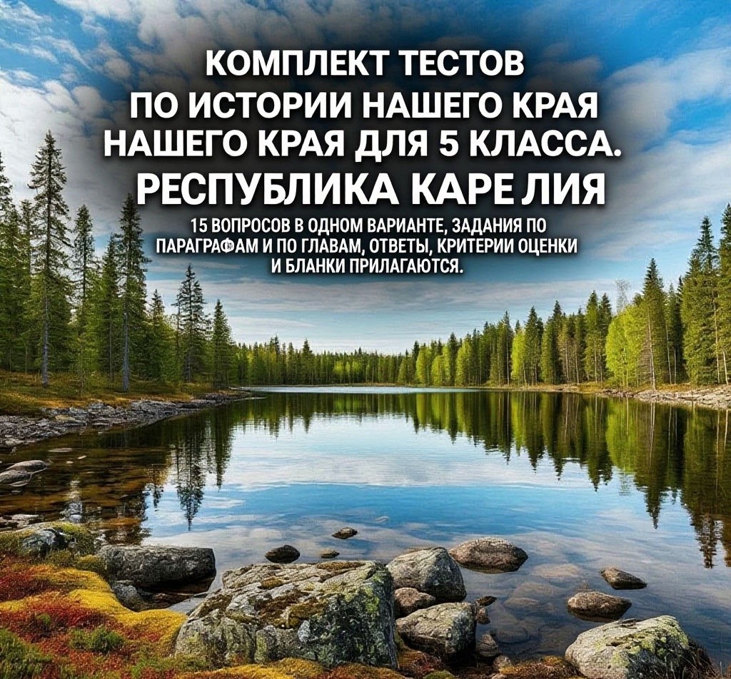 История нашего края 5 класс. Республика Карелия (комплект тестов) фото 1
