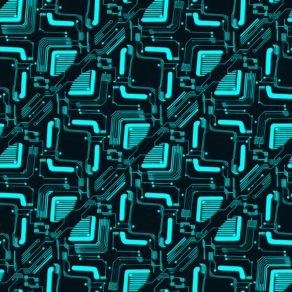 Cyberpunk Tech Patterns SVG Pack photo 2