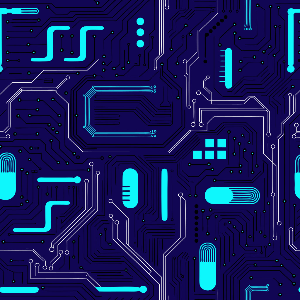Cyberpunk Tech Patterns SVG Pack photo 1