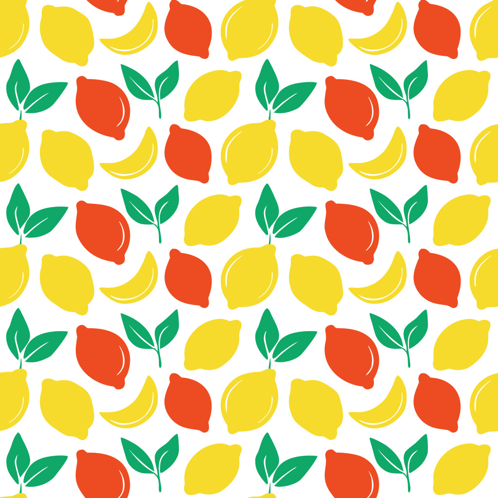 Lemon Mint Mediterranean Seamless Patterns SVG photo 2