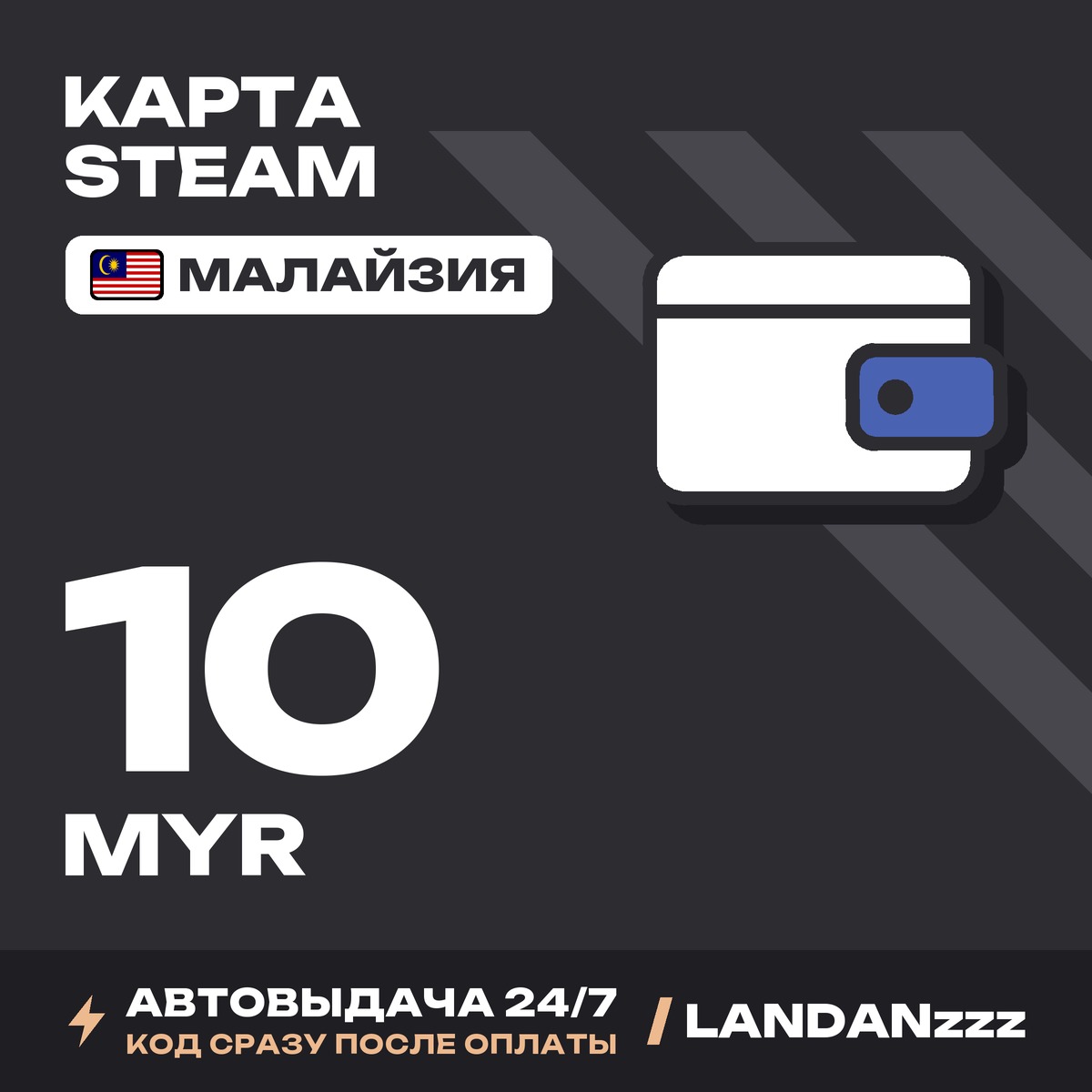 Steam 10 MYR | Code | Malaysia | Auto-delivery 24/7 photo 1