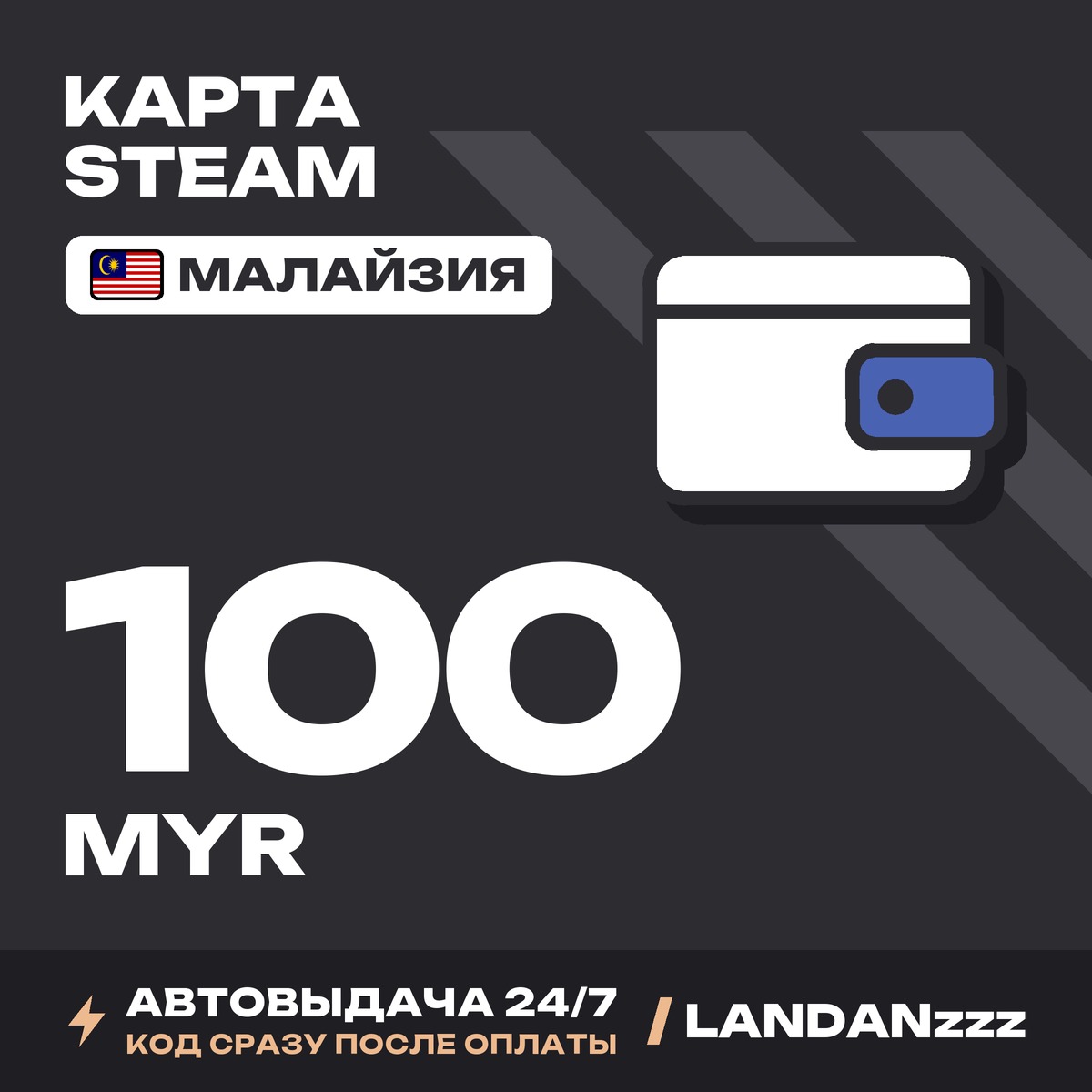 Steam 100 MYR | Code | Malaysia | Auto-delivery 24/7 photo 1