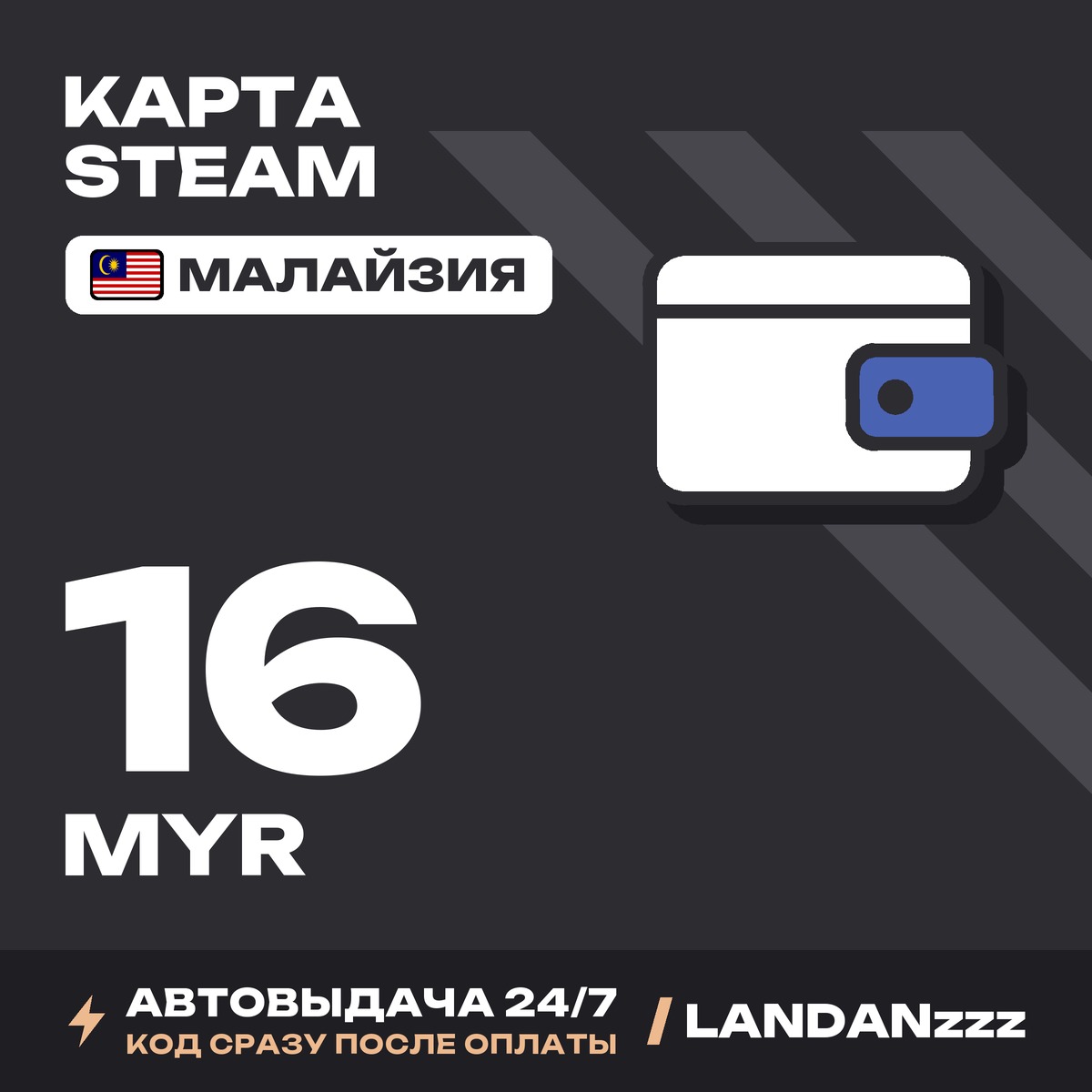 Steam 16 MYR | Code | Malaysia | Auto-delivery 24/7 photo 1