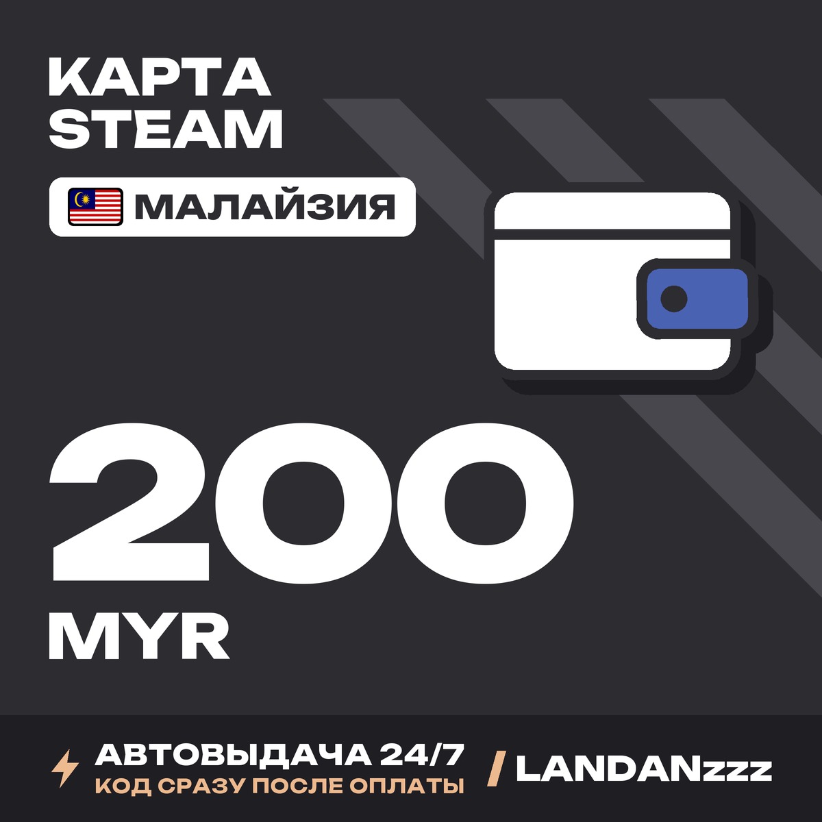 Steam 200 MYR | Code | Malaysia | Auto-delivery 24/7 photo 1