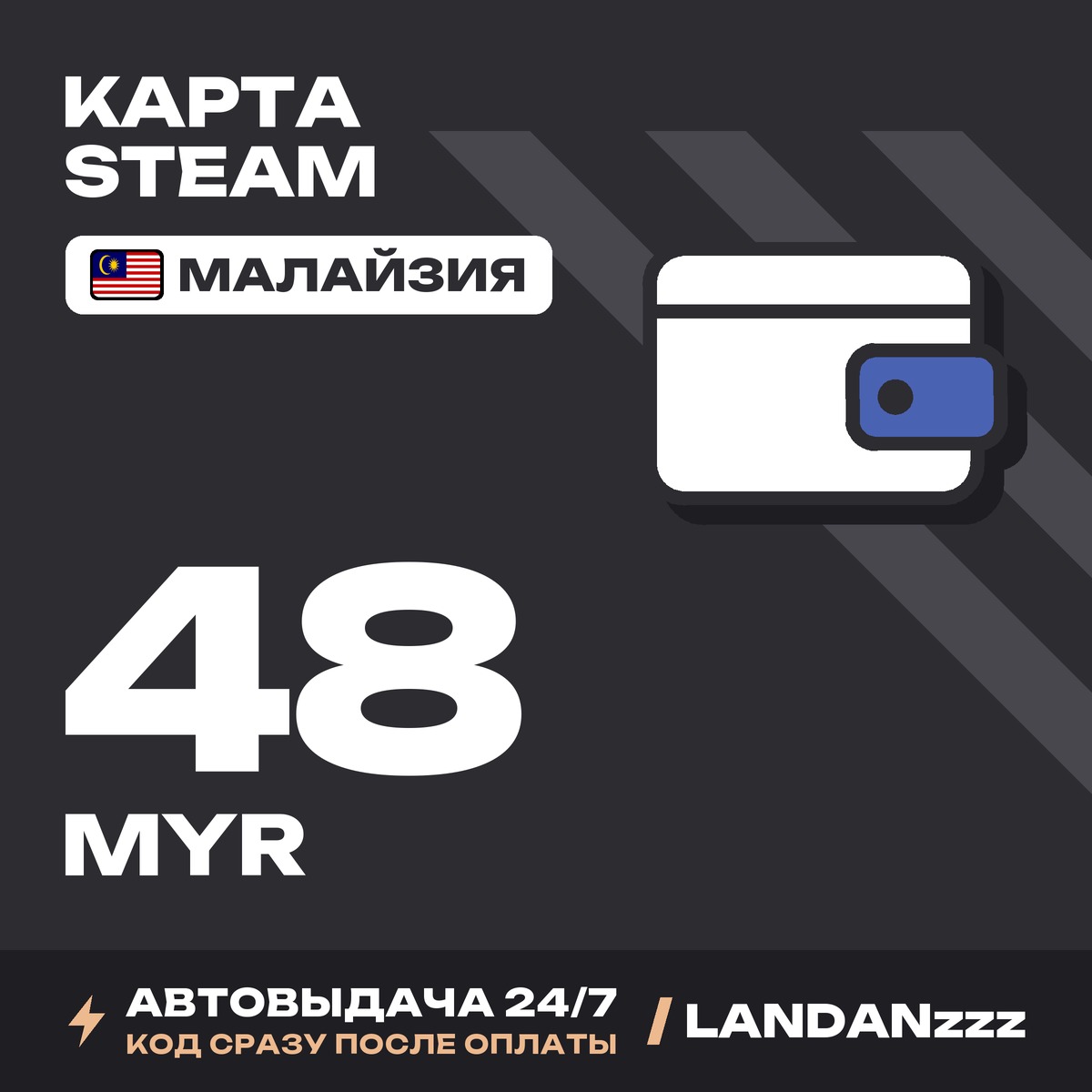 Steam 48 MYR | Code | Malaysia | Auto-delivery 24/7 photo 1