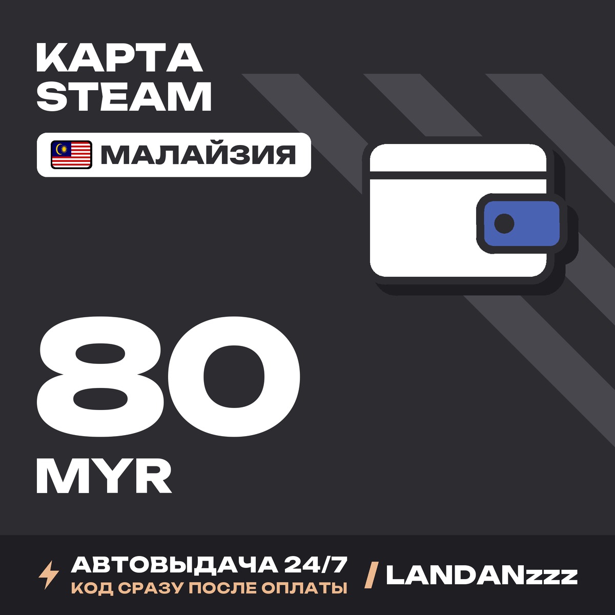 Steam 80 MYR | Code | Malaysia | Auto-delivery 24/7 photo 1