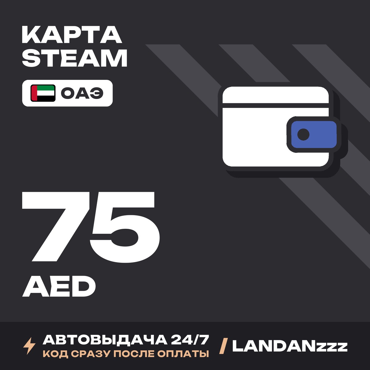 Steam 75 AED | Code | UAE | Auto-delivery 24/7 photo 1