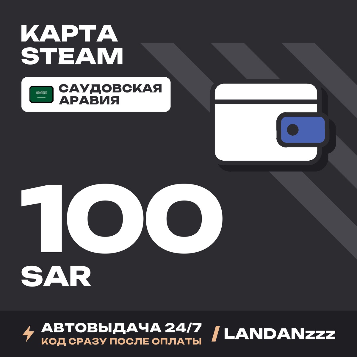 Steam 100 SAR | Code | Saudi Arabia | Auto-delivery 24/7 photo 1